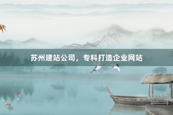 苏州建站公司，专科打造企业网站