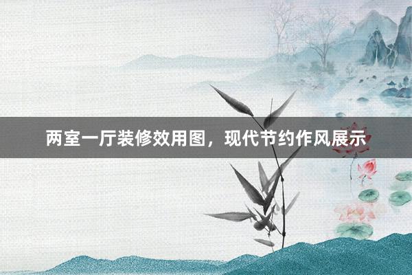 两室一厅装修效用图，现代节约作风展示